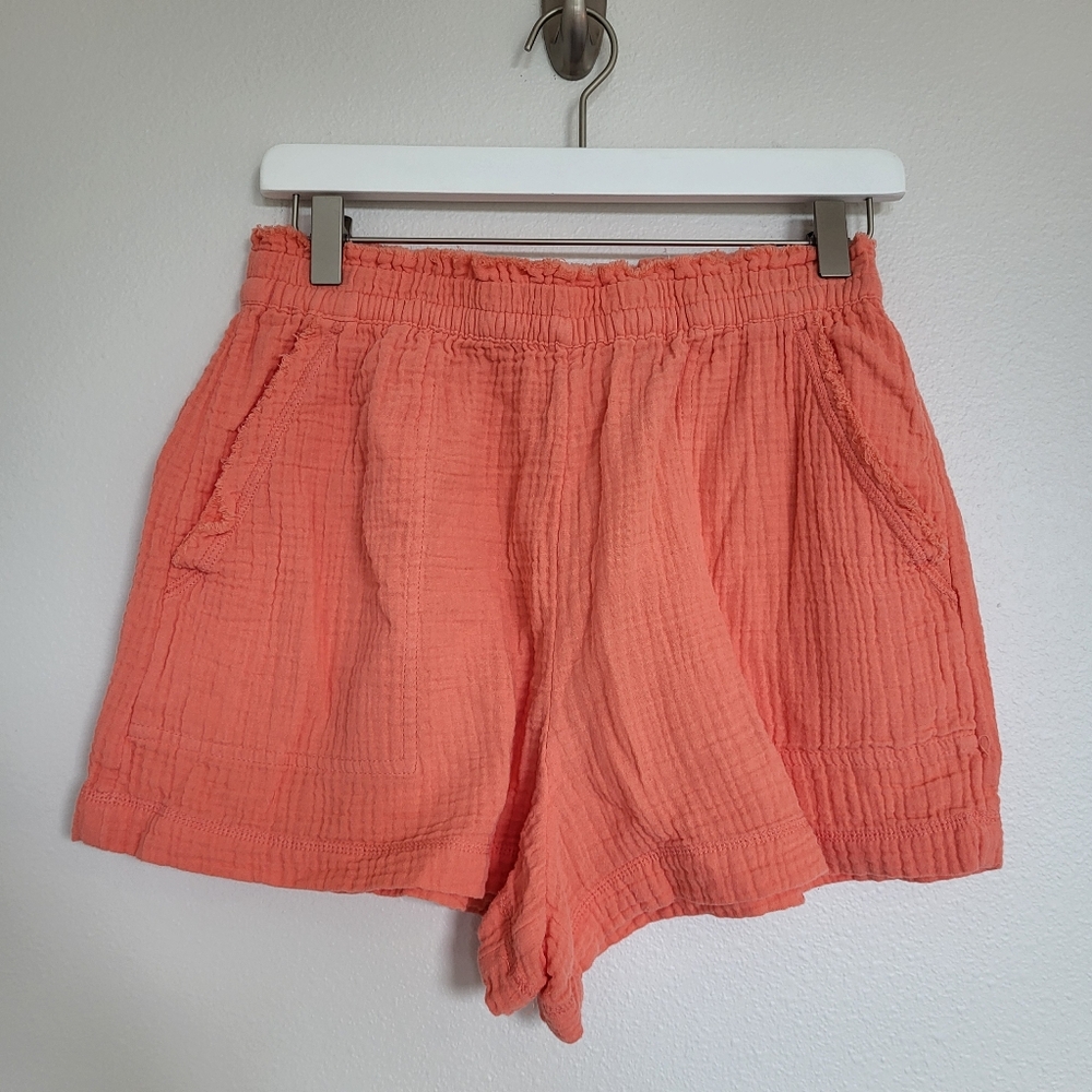 Aerie Pool to Party Cotton Gauze Shorts - Coral